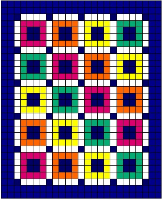 How to Make a Modern Log Cabin Quilt - Free Sewing Tutorial 8 Modern Log Cabin Quilt graph