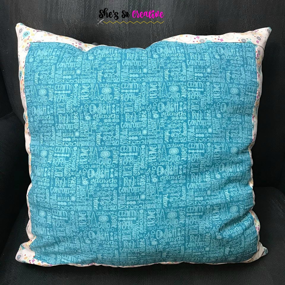 Backside of the create pillow