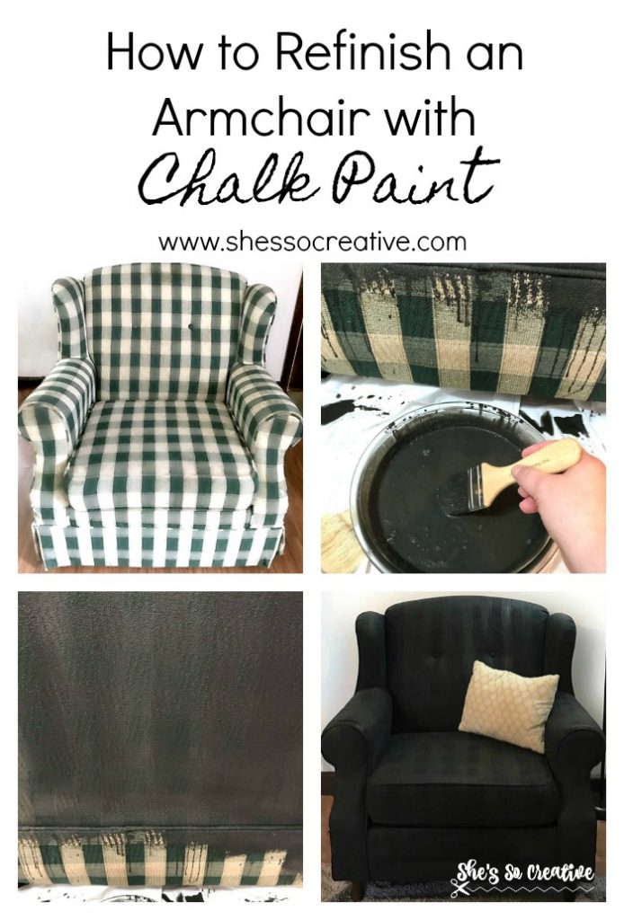 Refinish an armchair with chalk paint - Chair refinishing - armchair refinishing - furniture refinishing - refinish furniture with chalk paint