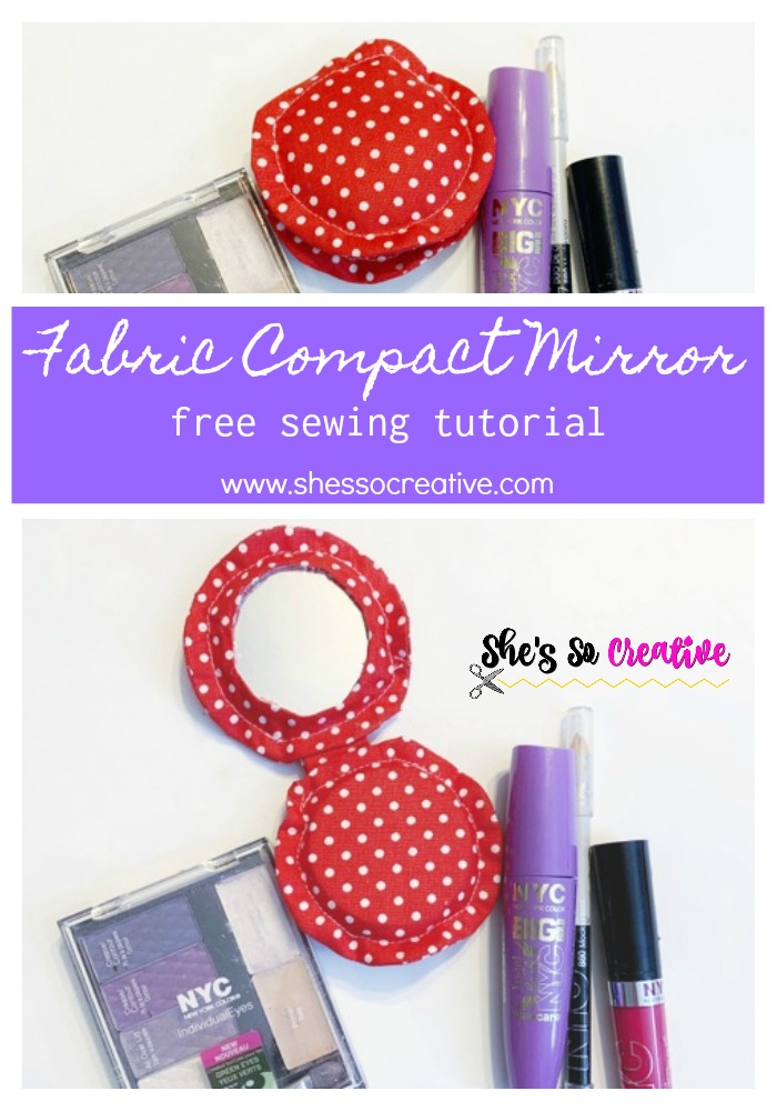 Fabric Compact Mirror - DIY Compact Mirror Pinterest Pin