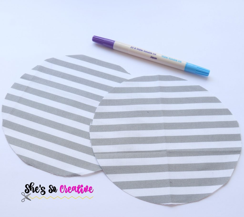 Fabric Compact Mirror - DIY Compact Mirror - cut out circles